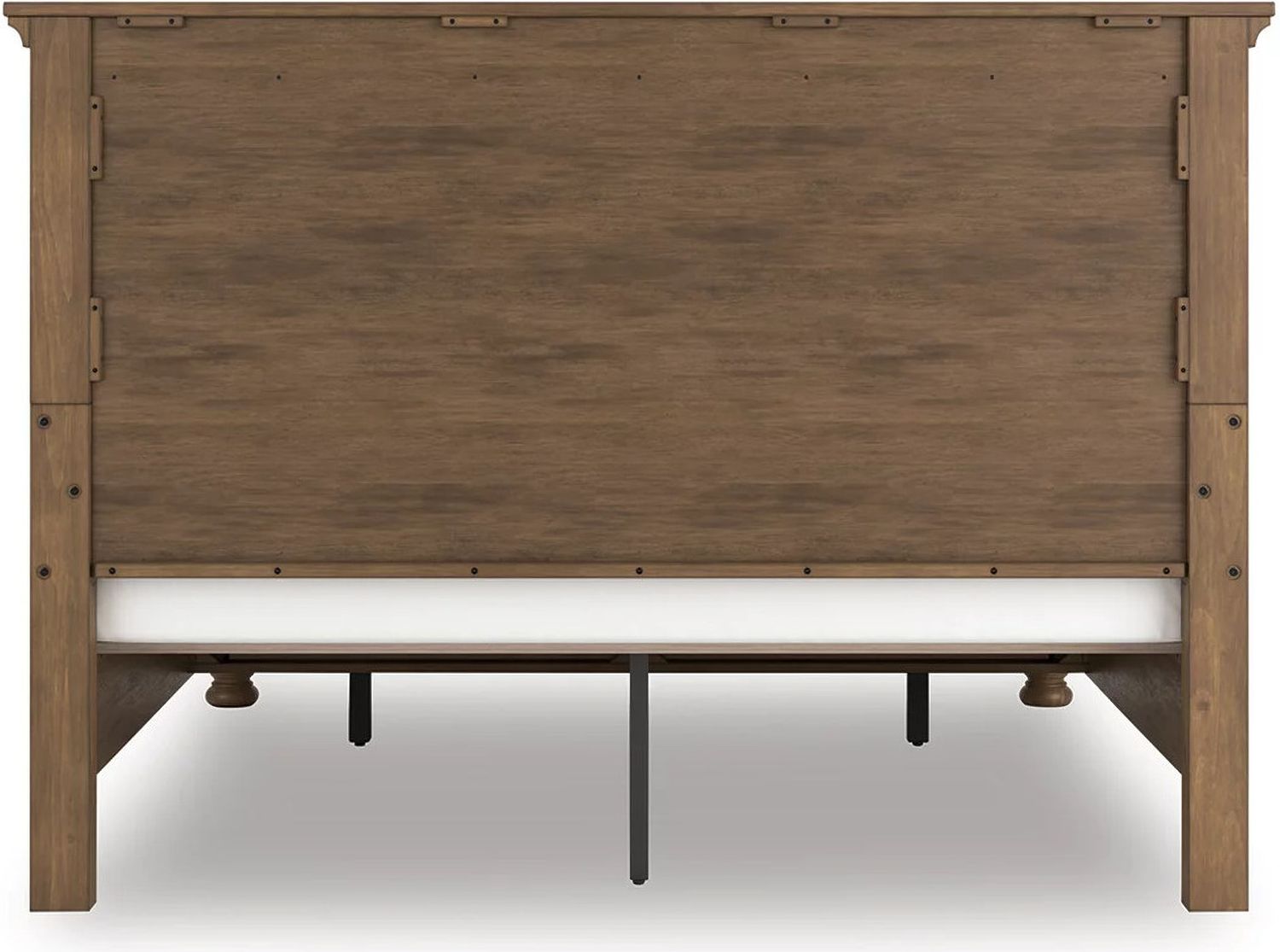 Glarrison King Panel Storage Bed In Medium Brown NCB779B12