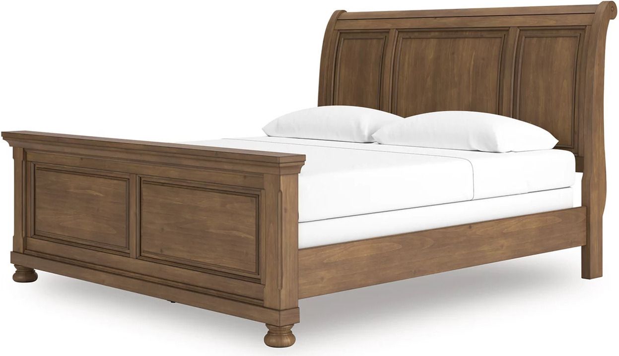 Glarrison King Sleigh Bed In Medium Brown NCB779B15