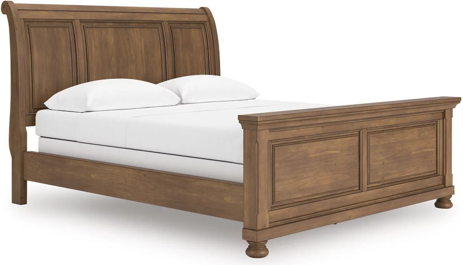 Glarrison California King Sleigh Bed In Medium Brown NCB779B16