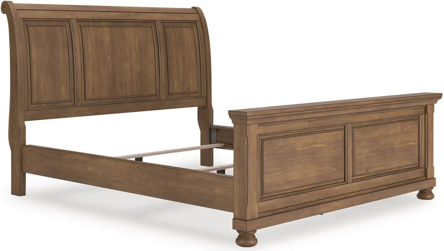 Glarrison California King Sleigh Bed In Medium Brown NCB779B16