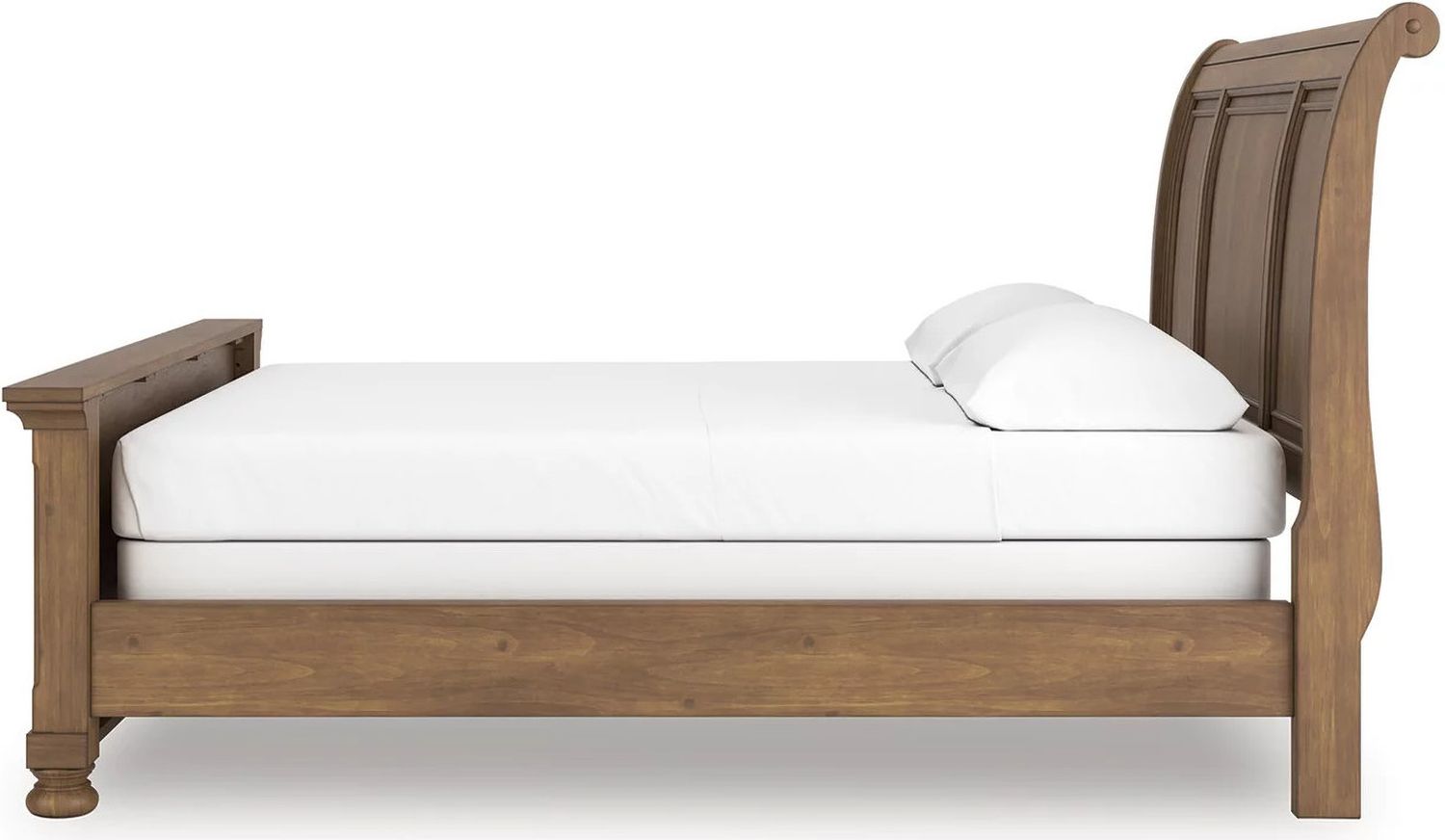 Glarrison California King Sleigh Bed In Medium Brown NCB779B16
