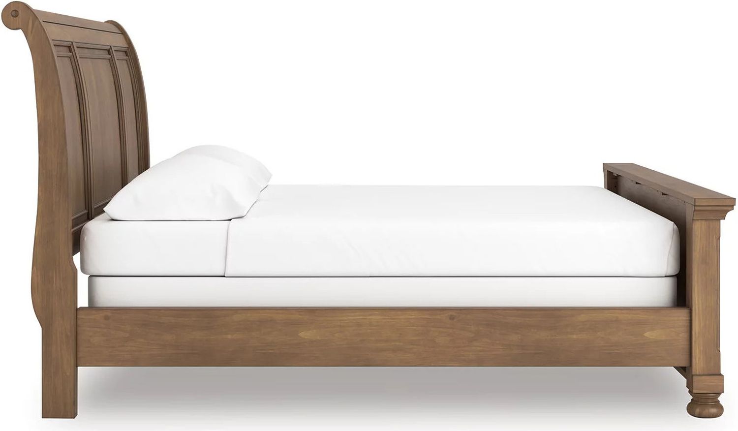 Glarrison California King Sleigh Bed In Medium Brown NCB779B16