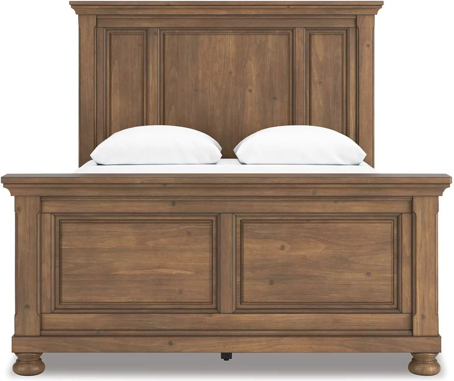 Glarrison Queen Panel Bed In Medium Brown NCB779B2