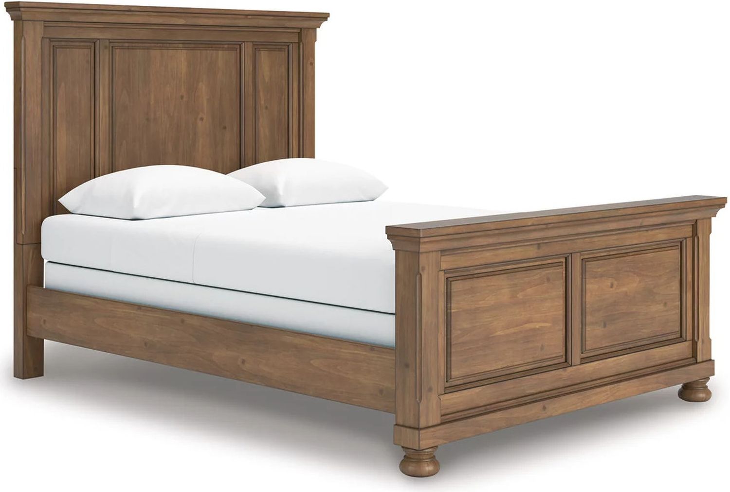 Glarrison Queen Panel Bed In Medium Brown NCB779B2
