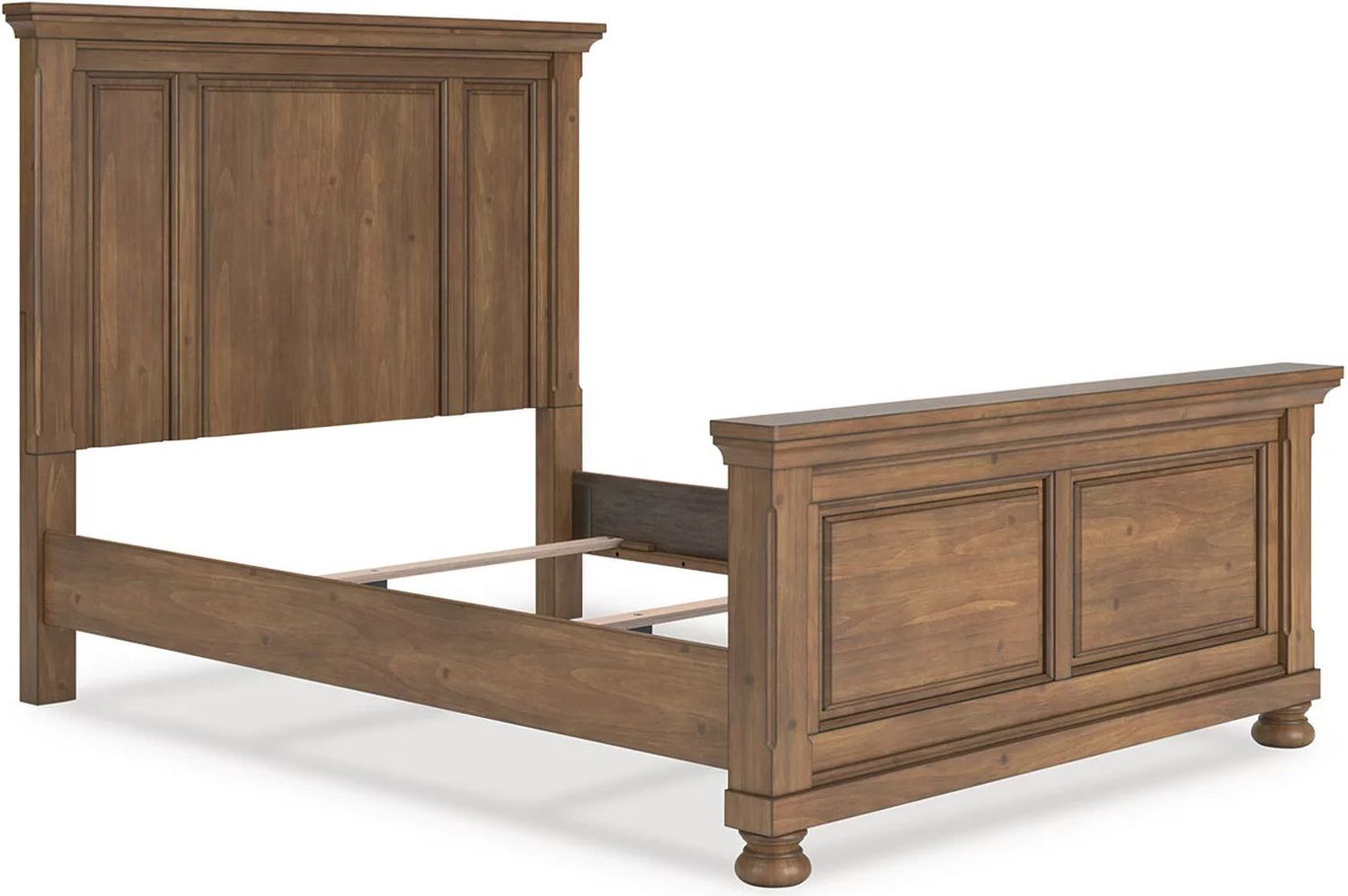 Glarrison Queen Panel Bed In Medium Brown NCB779B2