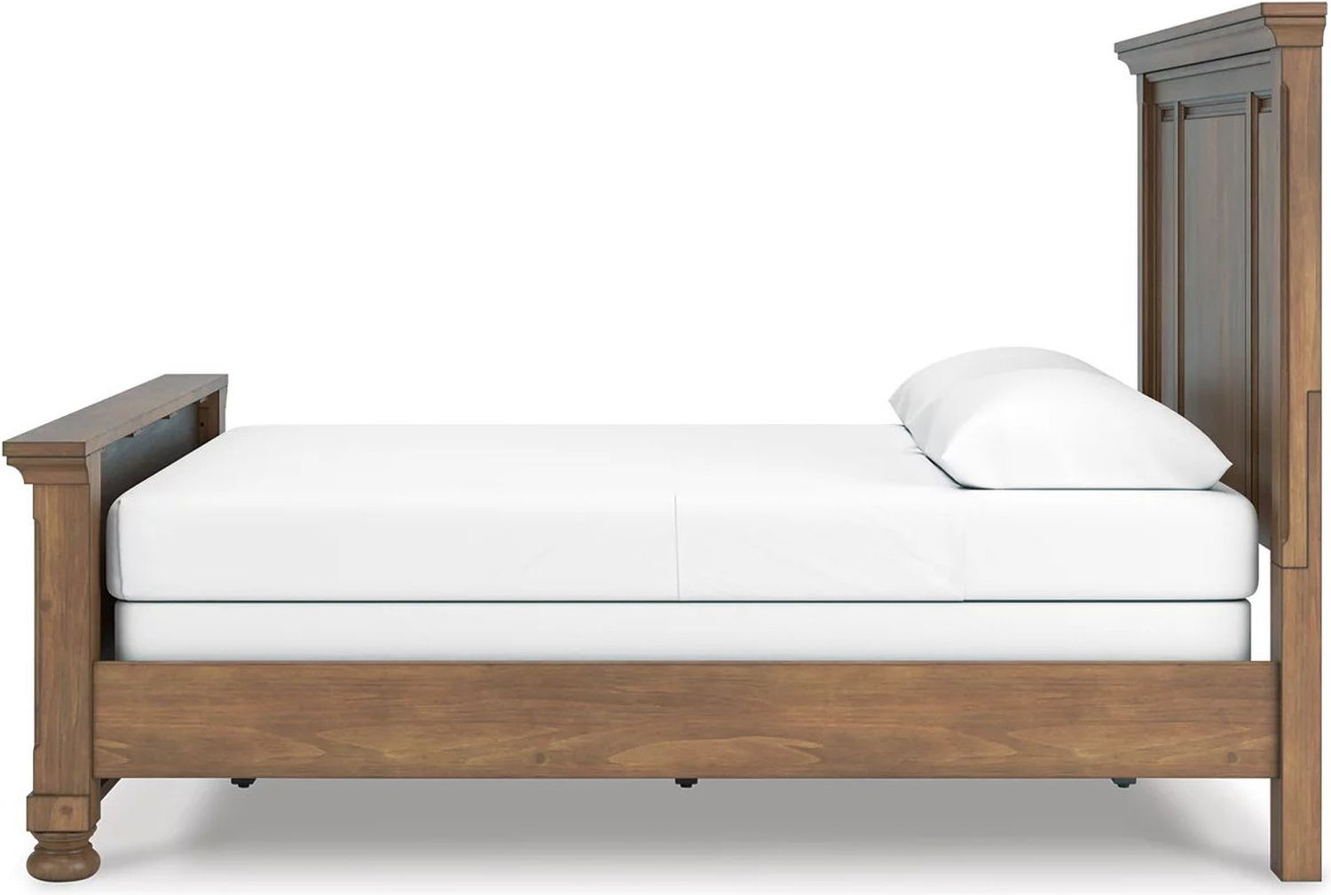 Glarrison Queen Panel Bed In Medium Brown NCB779B2