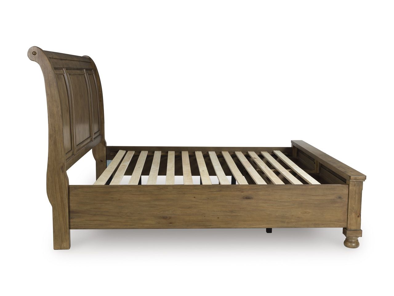 Glarrison Queen Storage Sleigh Bed In Medium Brown NCB779B4