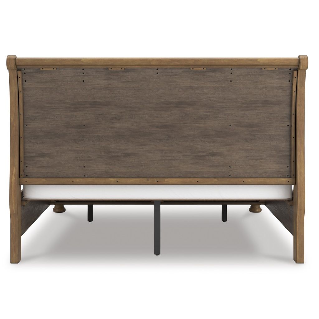 Glarrison Queen Storage Sleigh Bed In Medium Brown NCB779B4