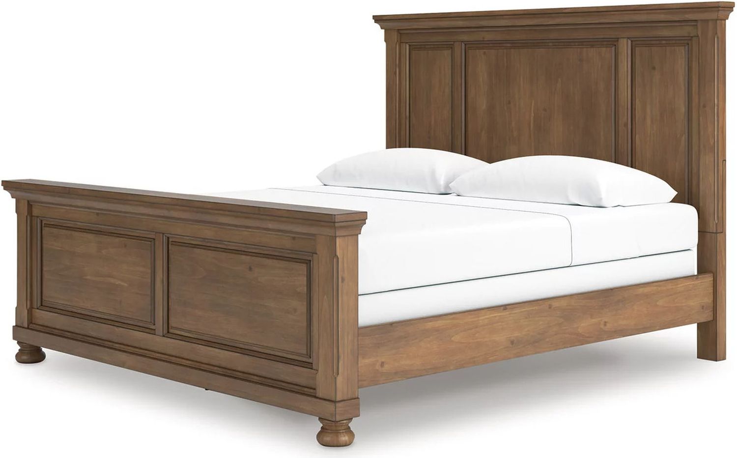 Glarrison King Panel Bed In Medium Brown NCB779B6