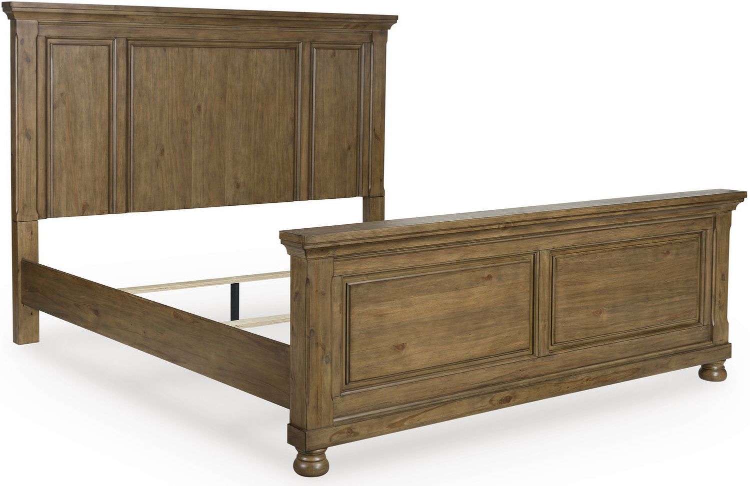 Glarrison King Panel Bed In Medium Brown NCB779B6