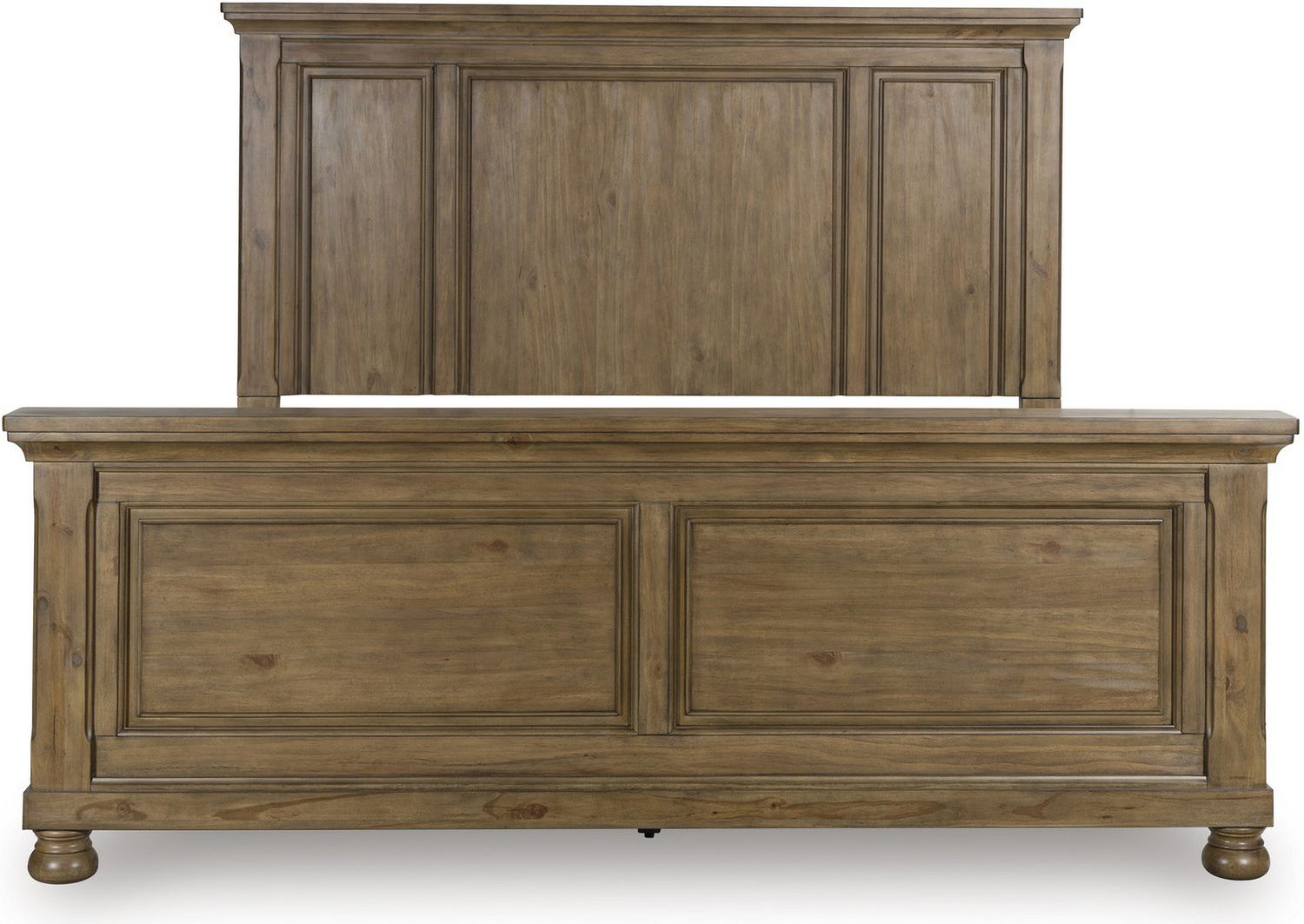 Glarrison King Panel Bed In Medium Brown NCB779B6