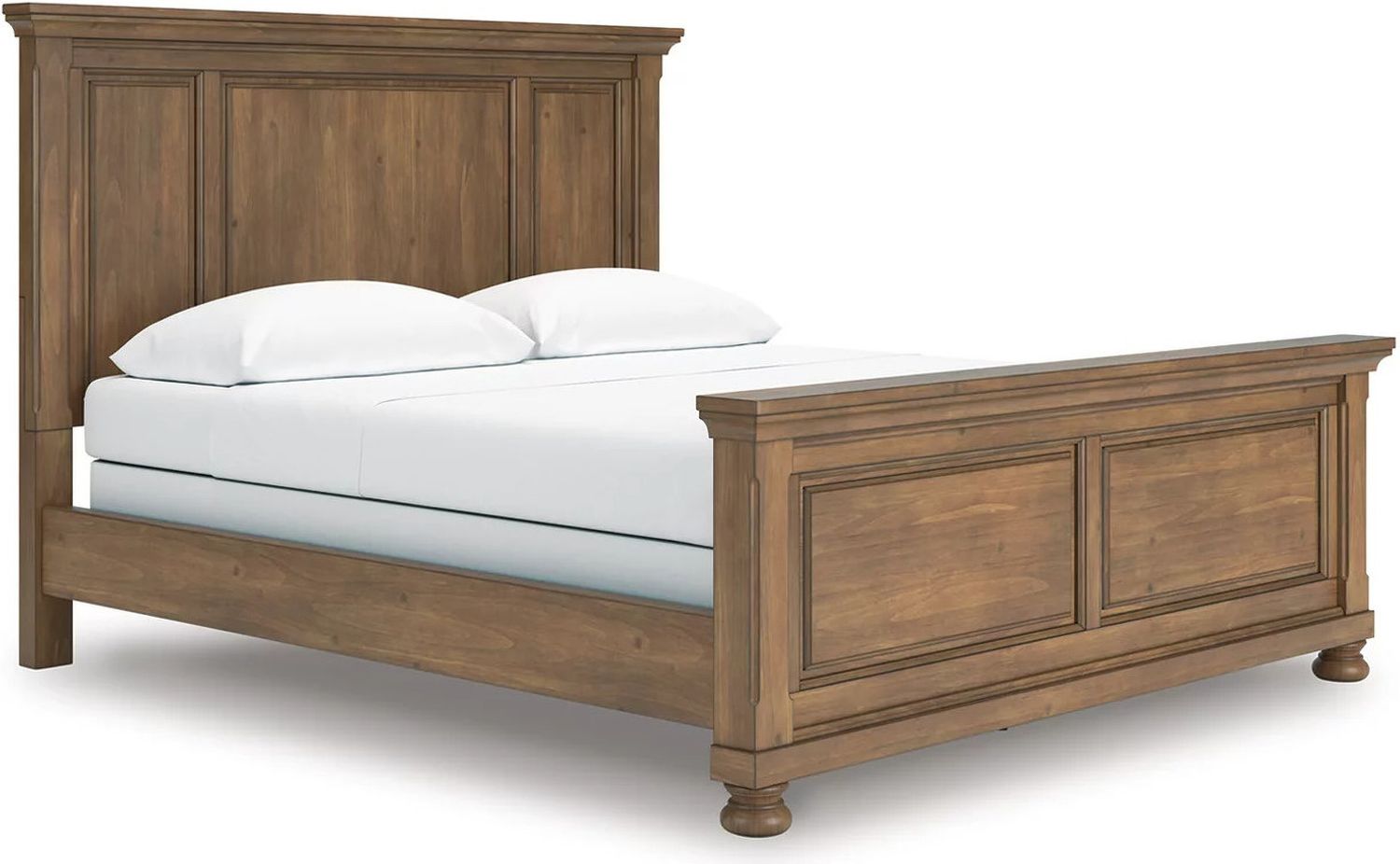 Glarrison California King Panel Bed In Medium Brown NCB779B7