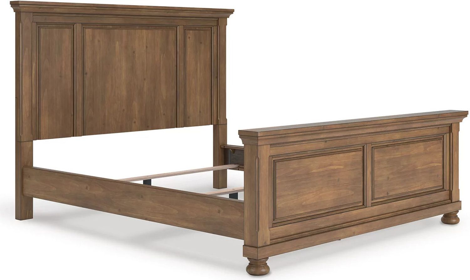 Glarrison California King Panel Bed In Medium Brown NCB779B7
