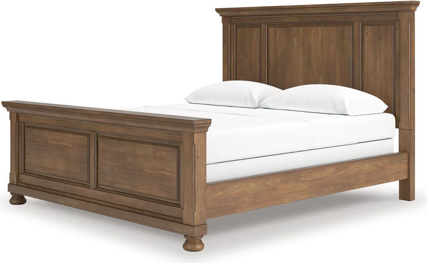 Glarrison California King Panel Bed In Medium Brown NCB779B7