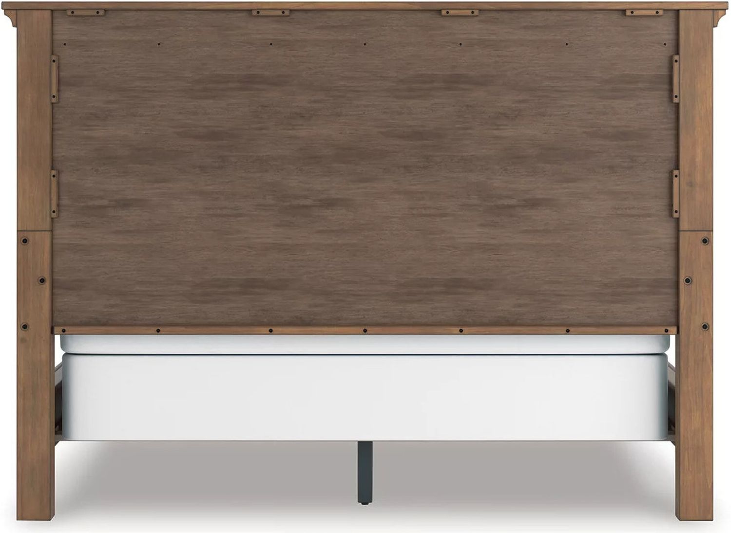 Glarrison California King Panel Bed In Medium Brown NCB779B7