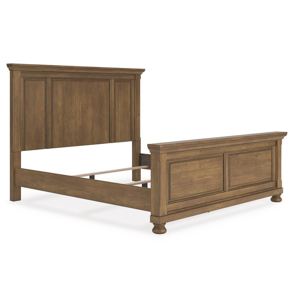 Glarrison California King Panel Bed In Medium Brown NCB779B7