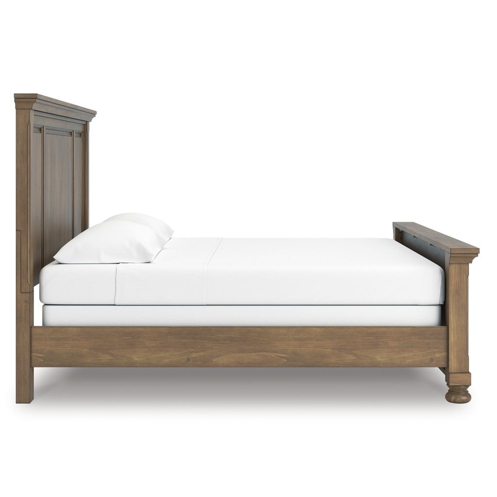 Glarrison California King Panel Bed In Medium Brown NCB779B7