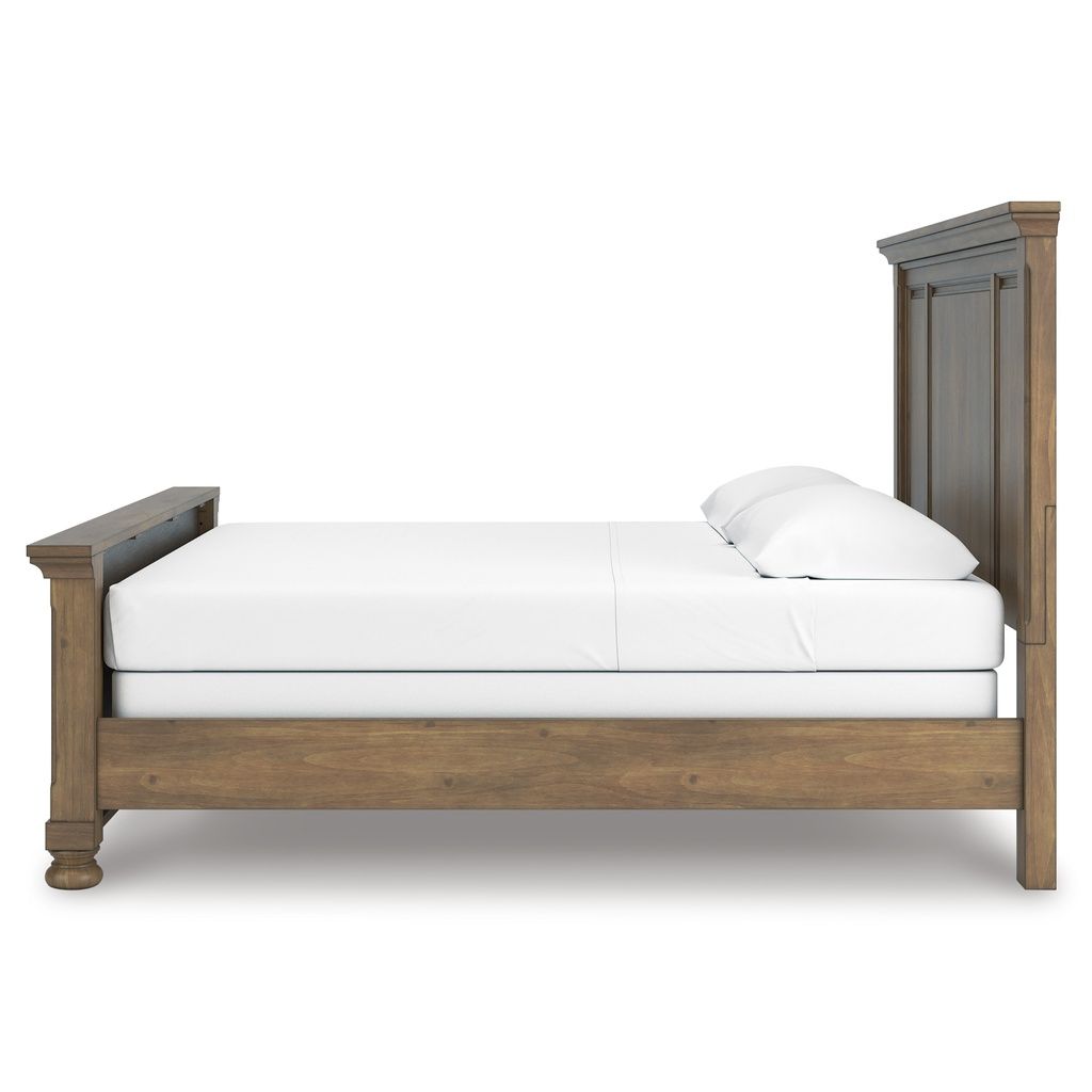 Glarrison California King Panel Bed In Medium Brown NCB779B7