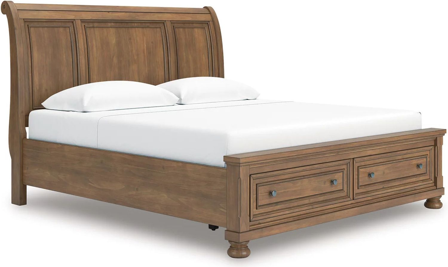 Glarrison King Storage Sleigh Bed In Medium Brown NCB779B8