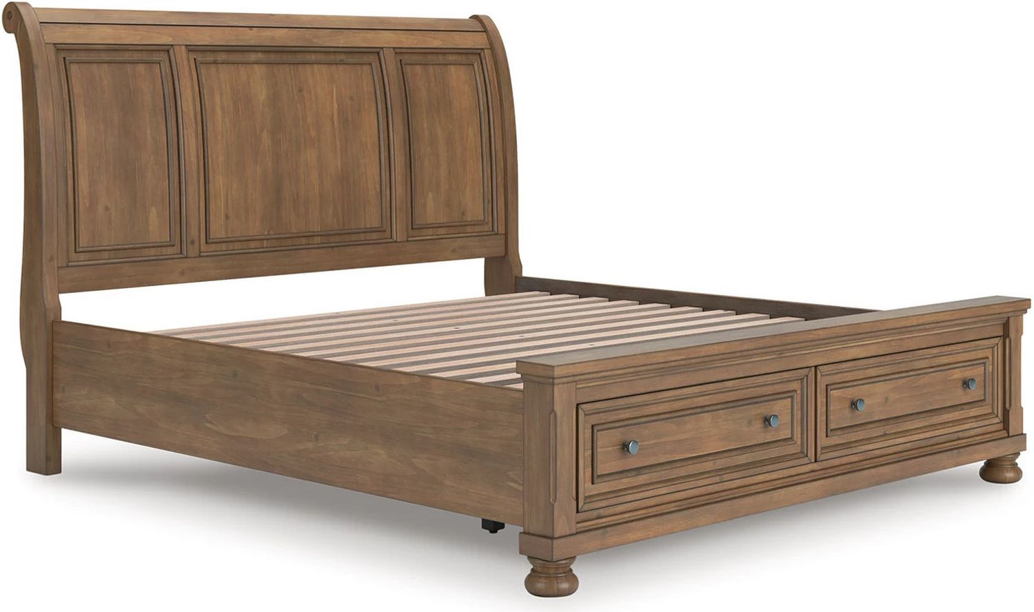 Glarrison King Storage Sleigh Bed In Medium Brown NCB779B8