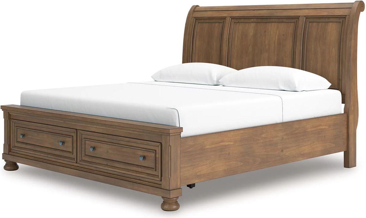 Glarrison King Storage Sleigh Bed In Medium Brown NCB779B8