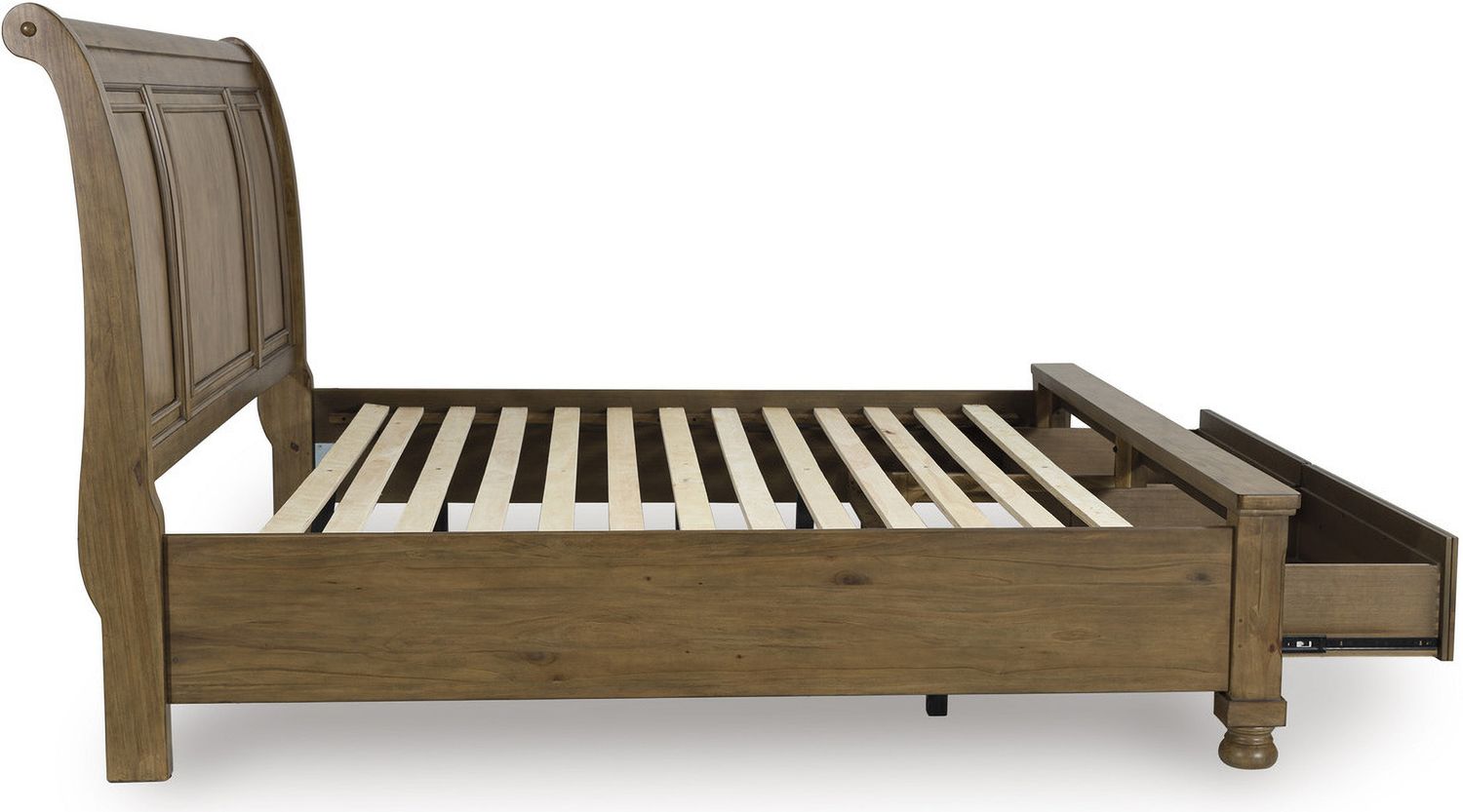 Glarrison King Storage Sleigh Bed In Medium Brown NCB779B8