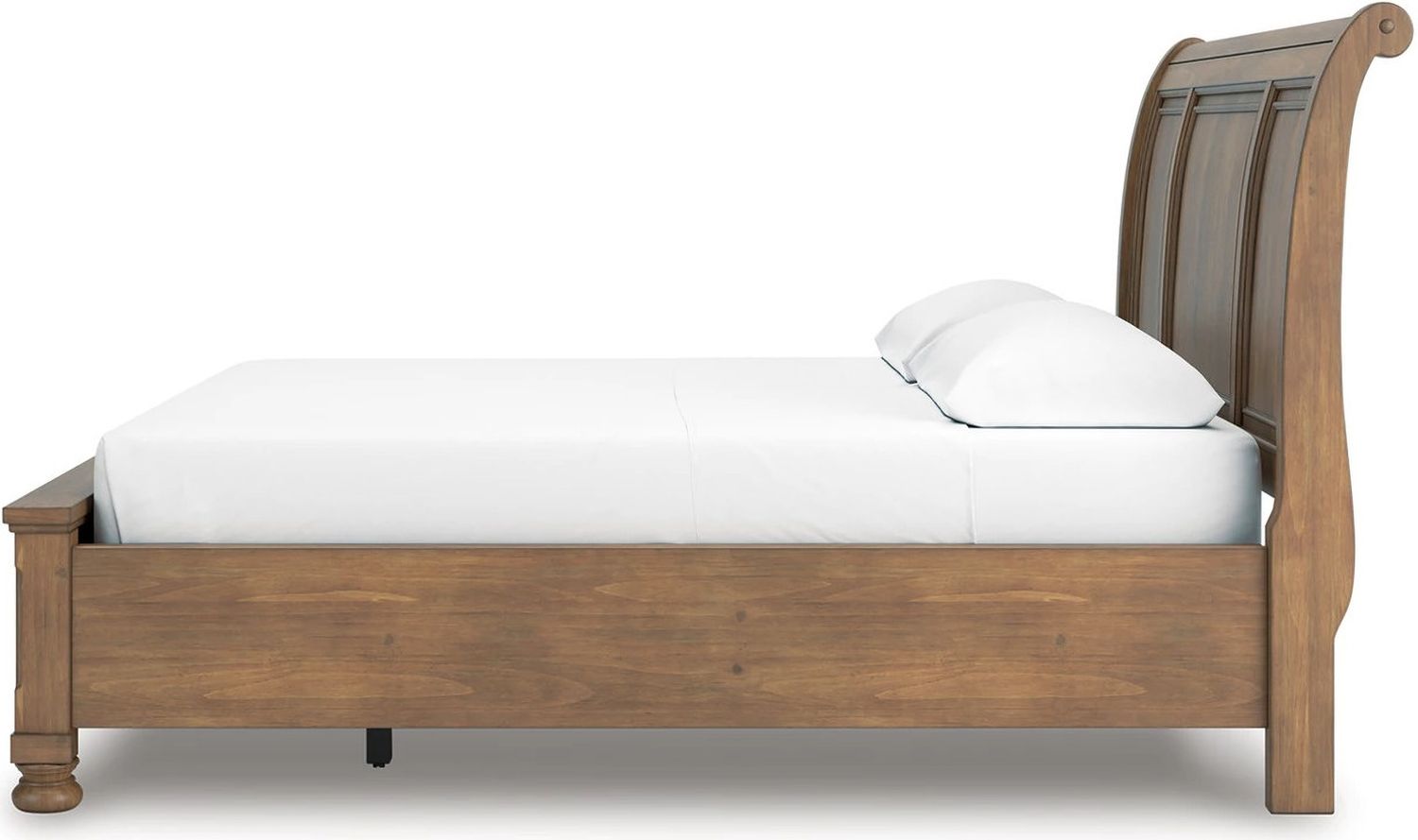 Glarrison California King Storage Sleigh Bed In Medium Brown NCB779B9
