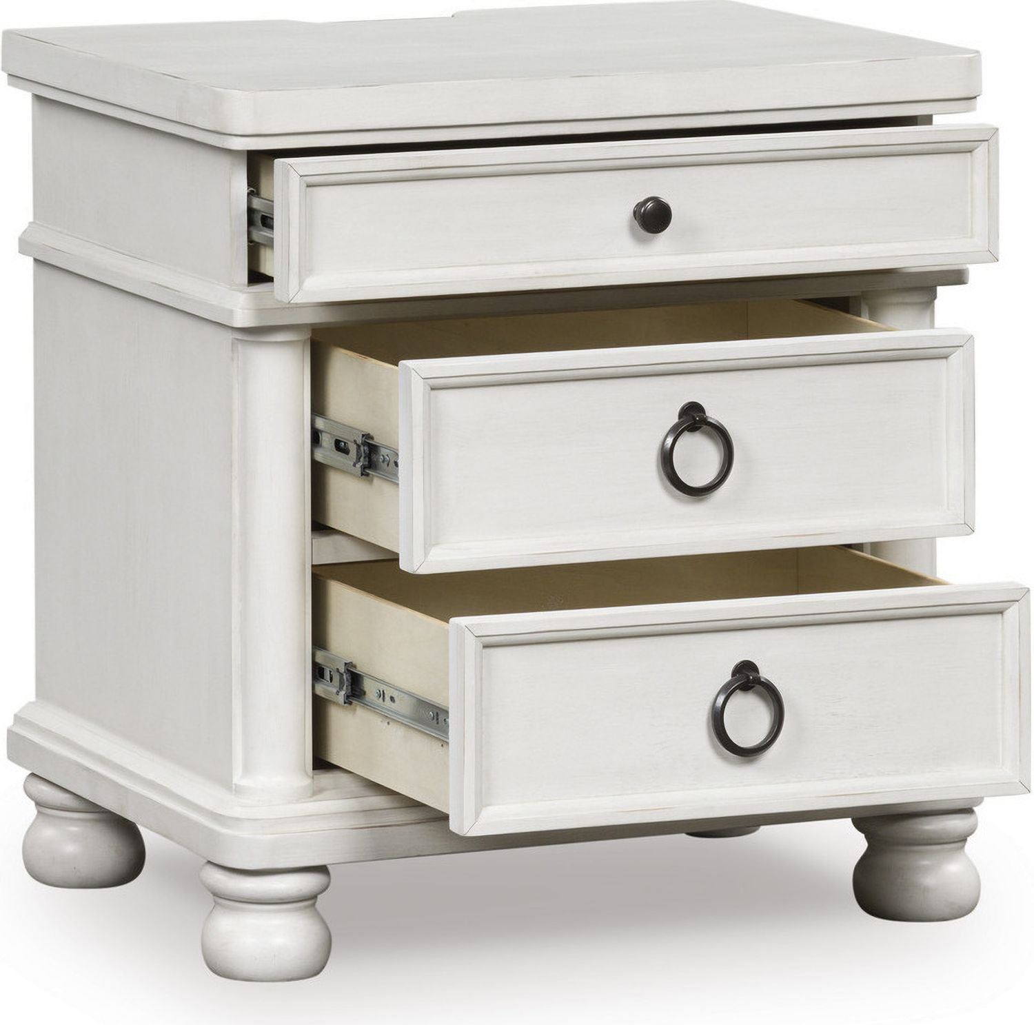 Greddinton Nightstand In Antique White NCB82393