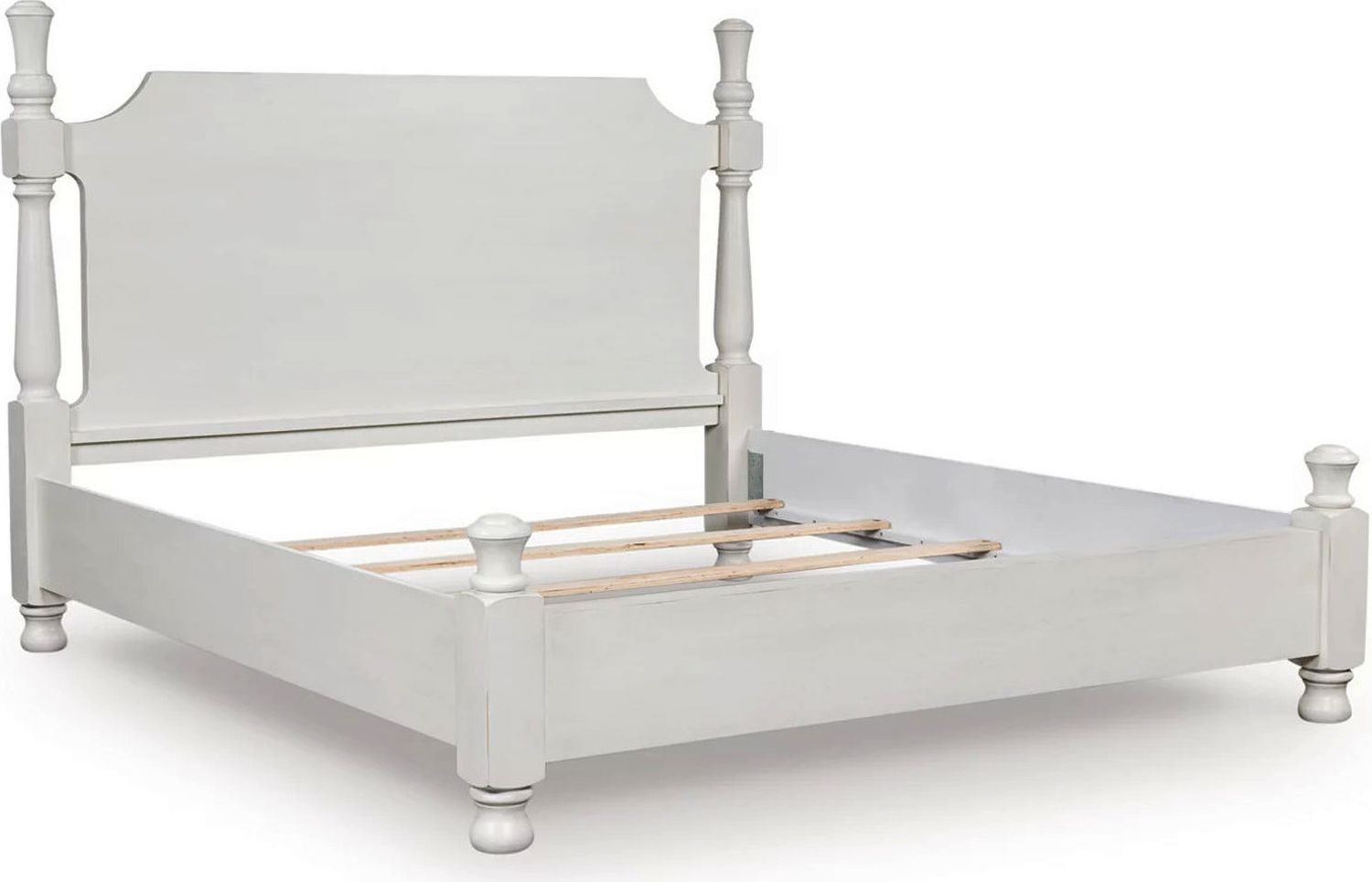Greddinton Queen Poster Bed In Antique White NCB823B2