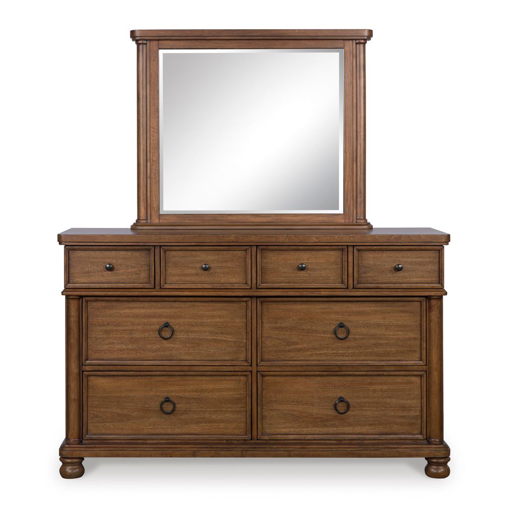 Greddinton Bedroom Mirror In Brown NCB82436