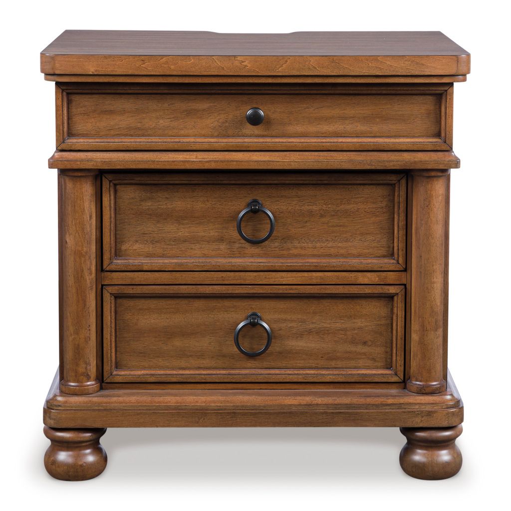 Greddinton Nightstand In Brown NCB82493