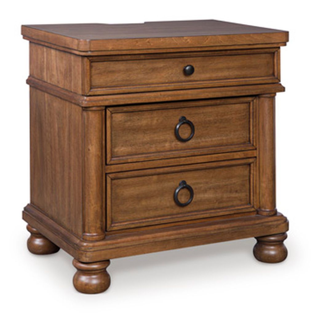 Greddinton Nightstand In Brown NCB82493