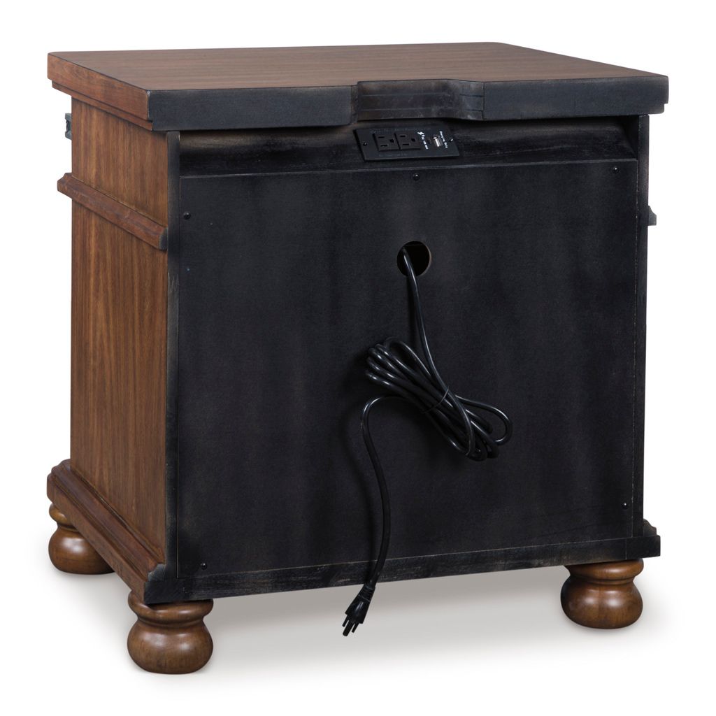 Greddinton Nightstand In Brown NCB82493