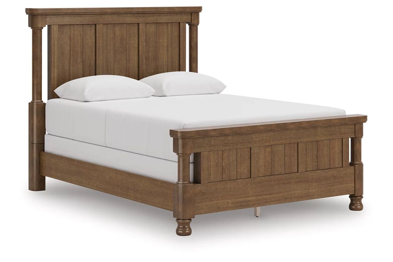 Greddinton Queen Poster Bed In Brown NCB824B2