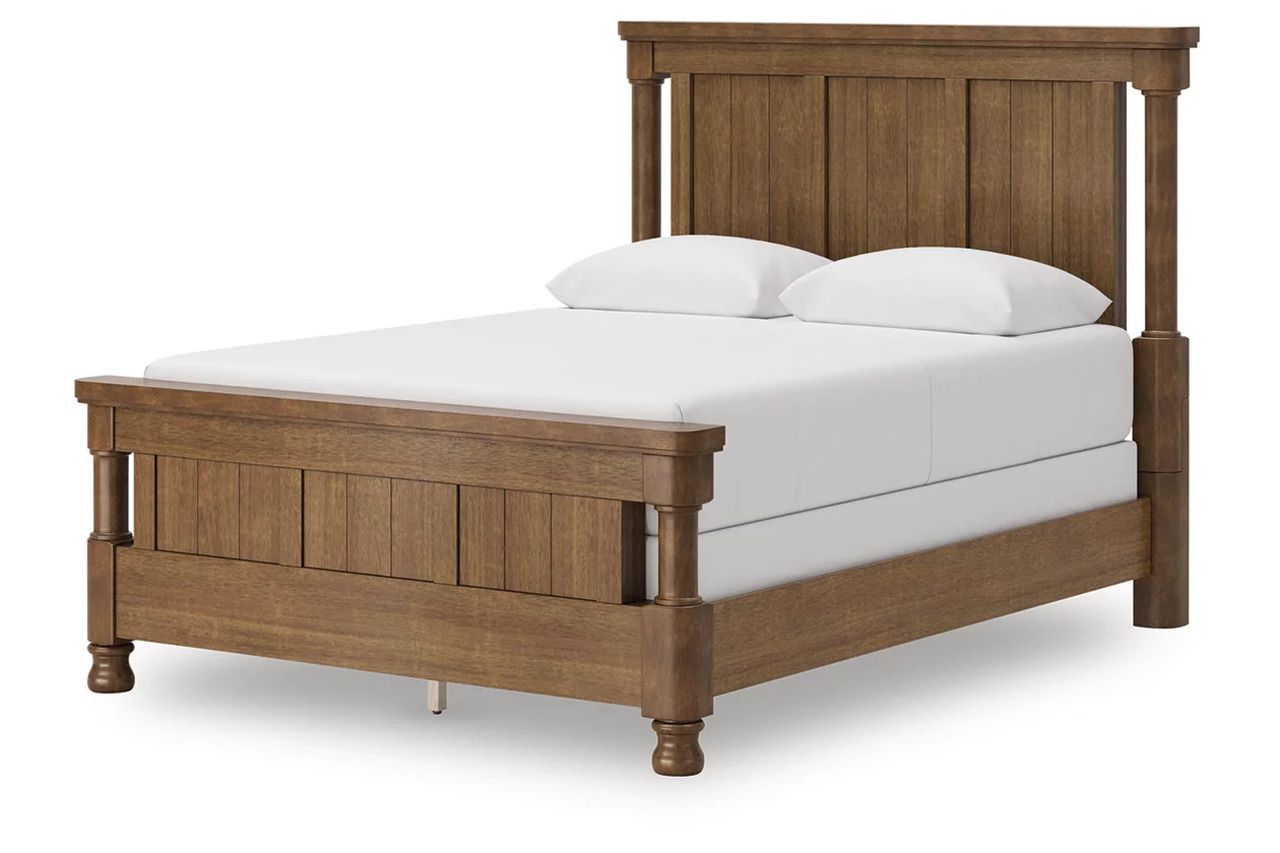 Greddinton Queen Poster Bed In Brown NCB824B2