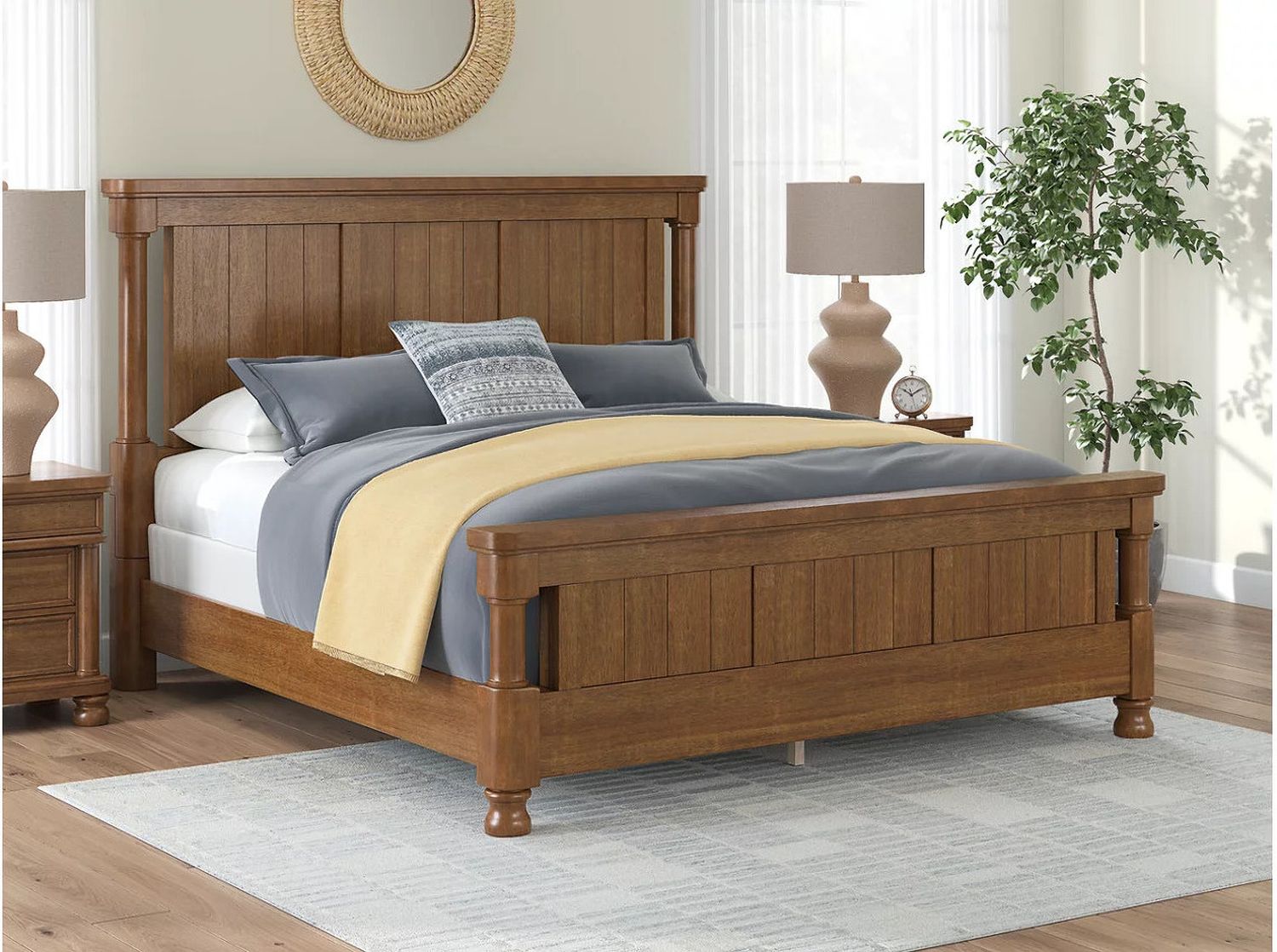 Greddinton King Poster Bed In Brown NCB824B4