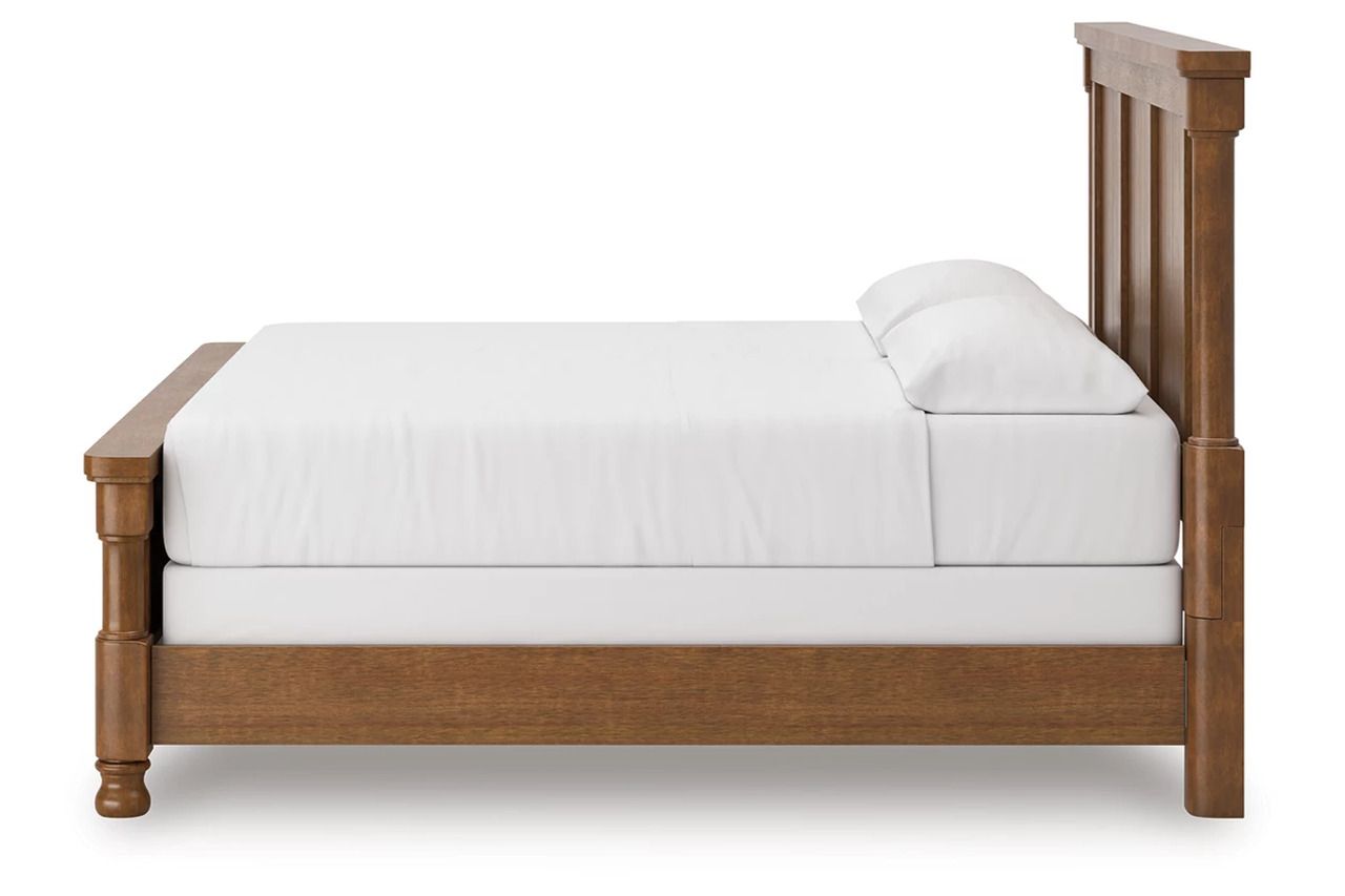 Greddinton California King Poster Bed In Brown NCB824B5