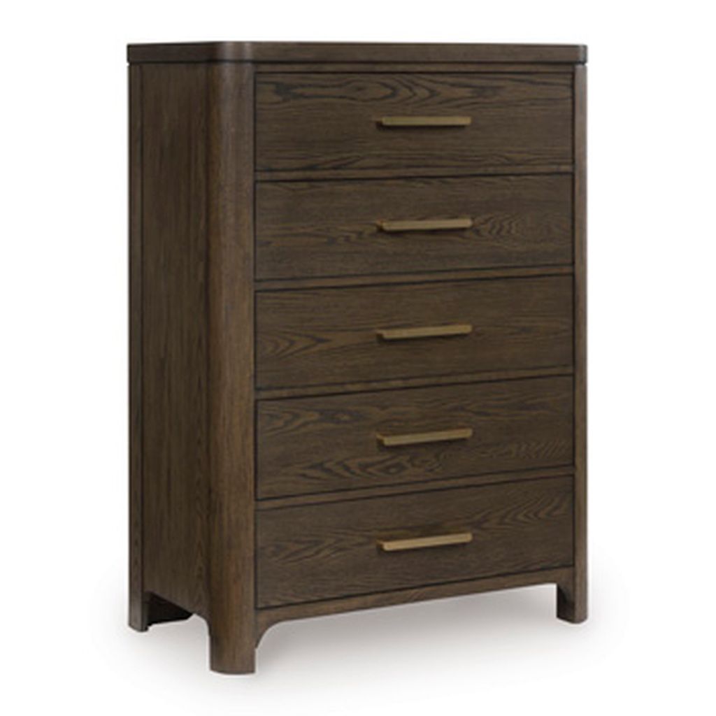 Brillynd Five Drawer Chest In Burnished Brown NCB84346