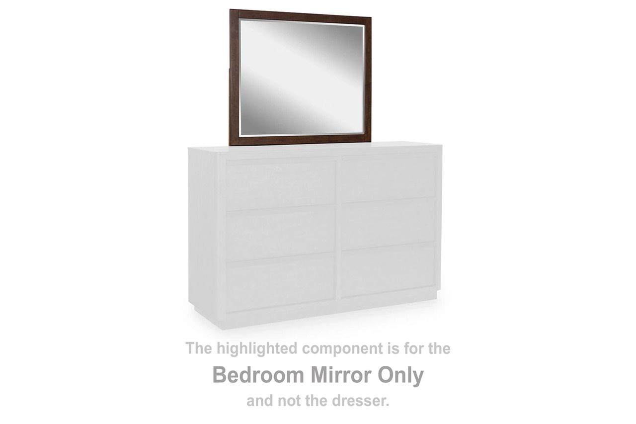 Yingden Bedroom Mirror In Dark Brown NCB85736