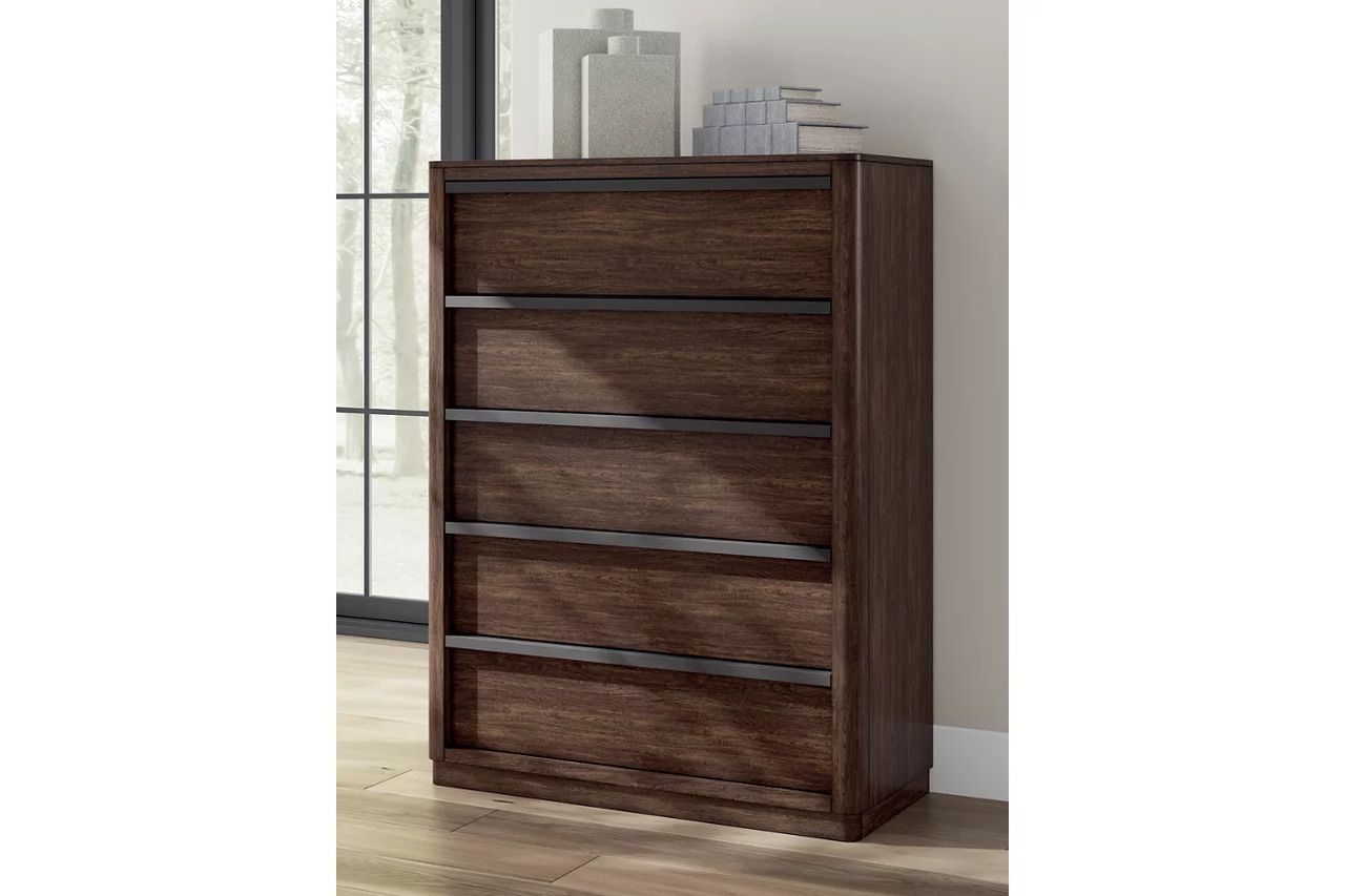 Yingden Chest of Drawers In Dark Brown NCB85746