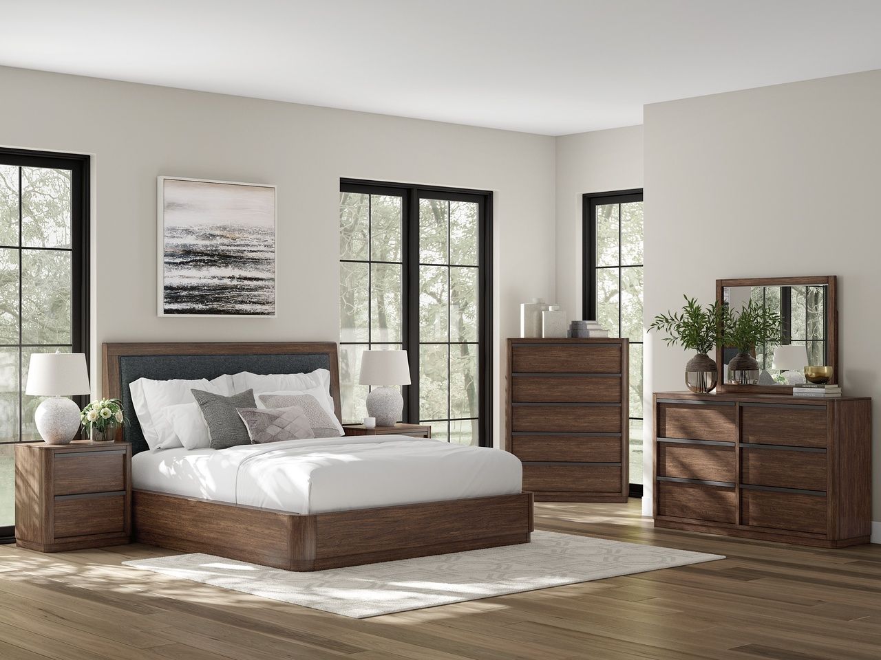 Yingden Chest of Drawers In Dark Brown NCB85746