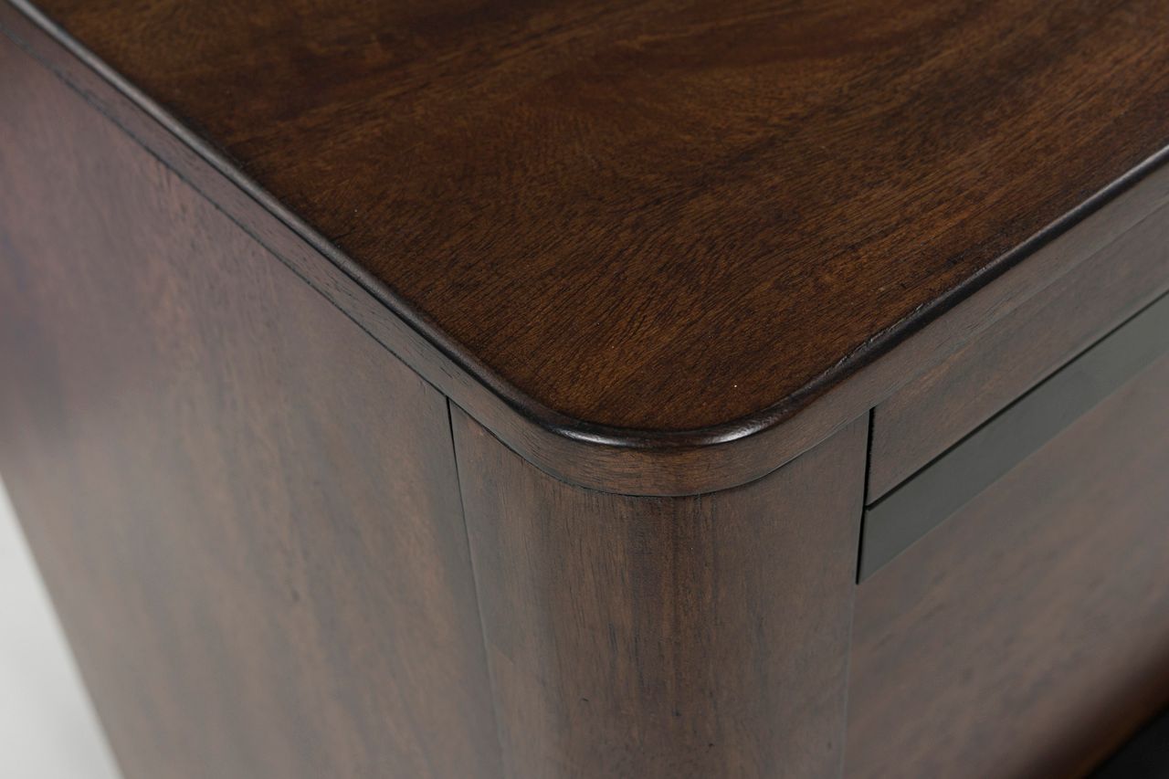 Yingden Nightstand In Dark Brown NCB85792
