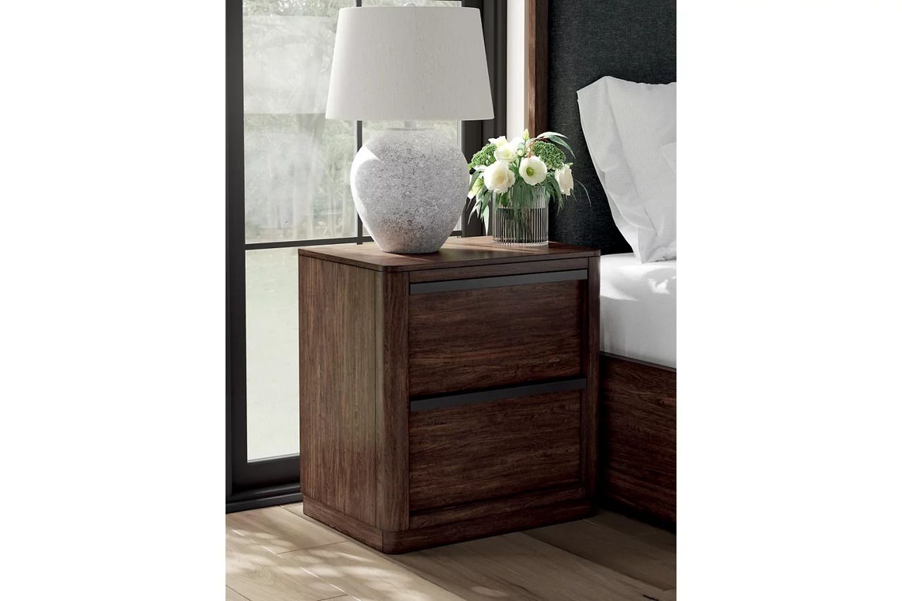 Yingden Nightstand In Dark Brown NCB85792
