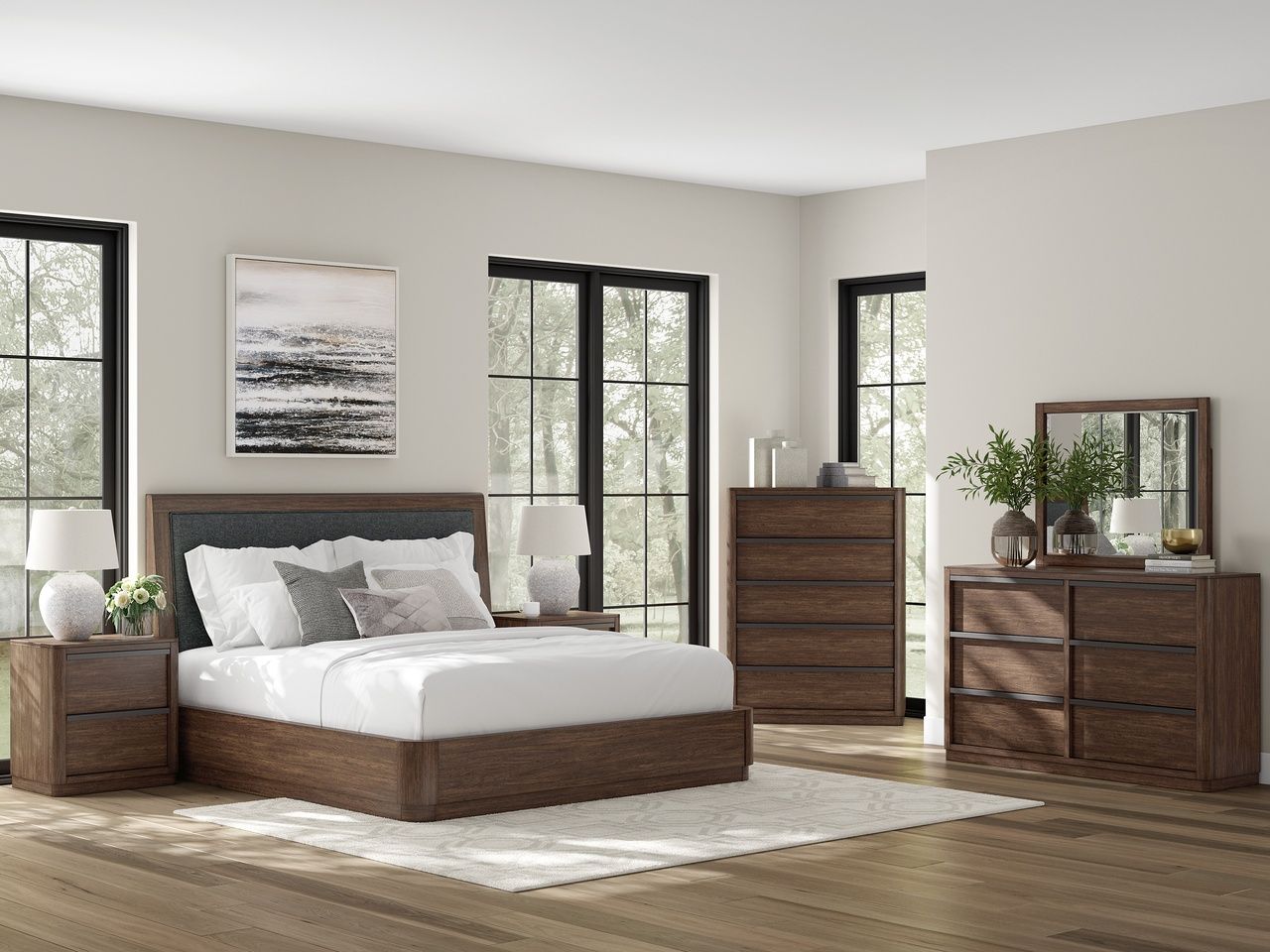 Yingden Nightstand In Dark Brown NCB85792