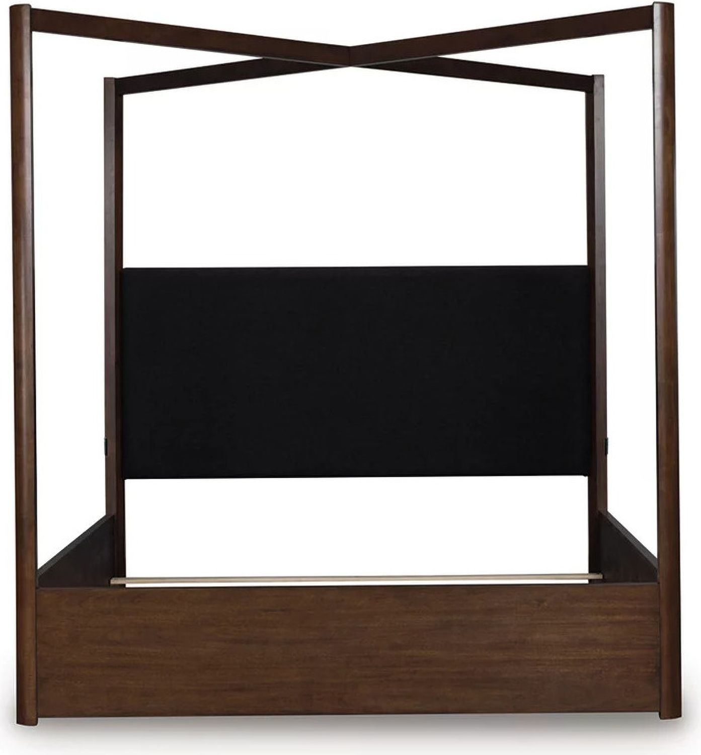 Yingden King Canopy Bed In Dark Brown NCB857B6