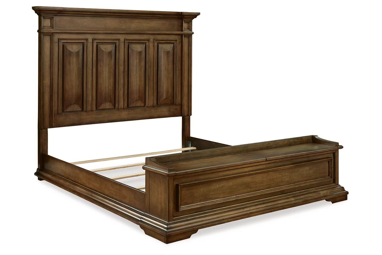 Thoridan King Panel Storage Bed In Brown NCB949B8