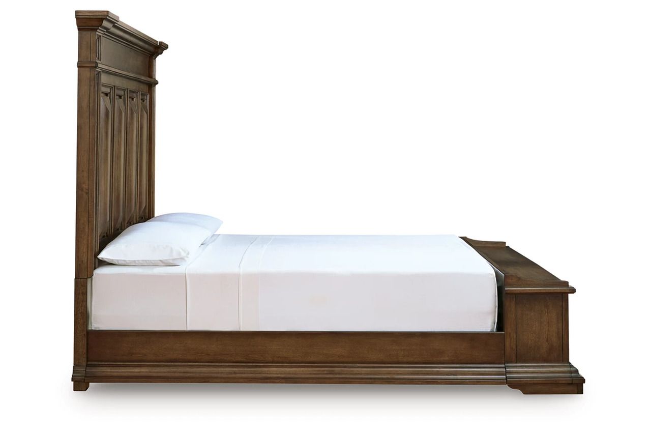 Thoridan King Panel Storage Bed In Brown NCB949B8