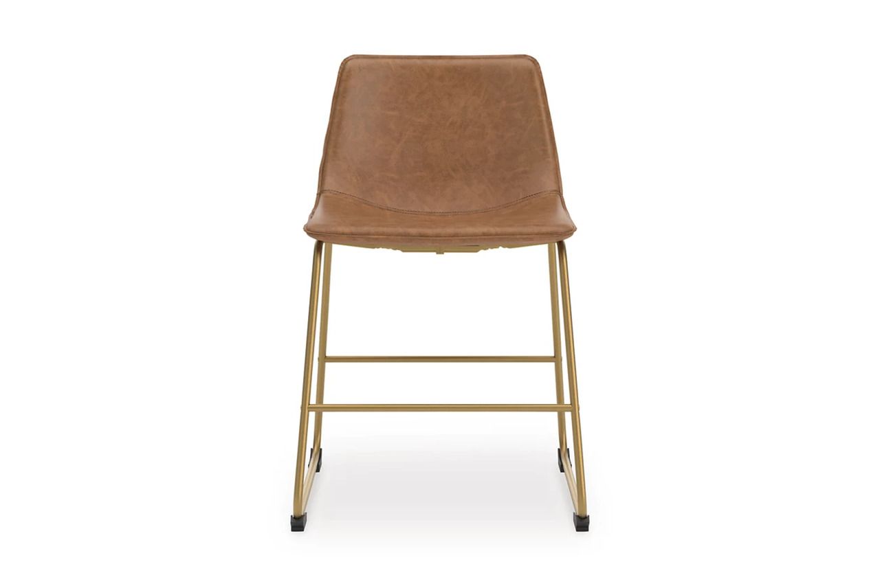 Lexadine Dining Chair Set of 2 In Brown and Gold NCD37302