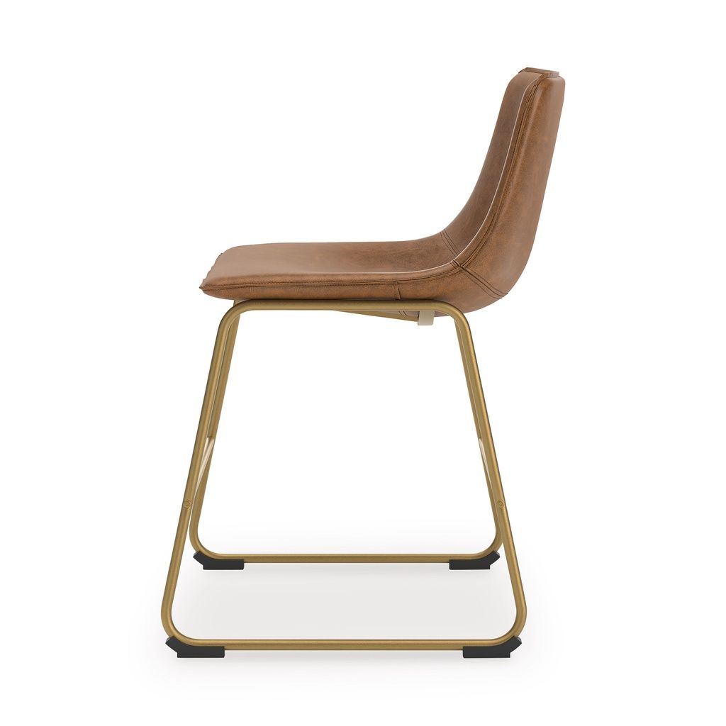 Lexadine Dining Chair Set of 2 In Brown and Gold NCD37302
