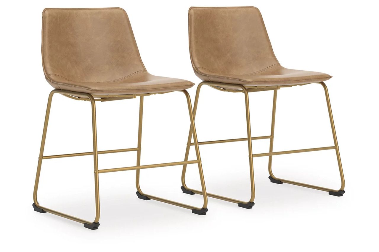 Lexadine Dining Chair Set of 2 In Toast and Gold NCD37303